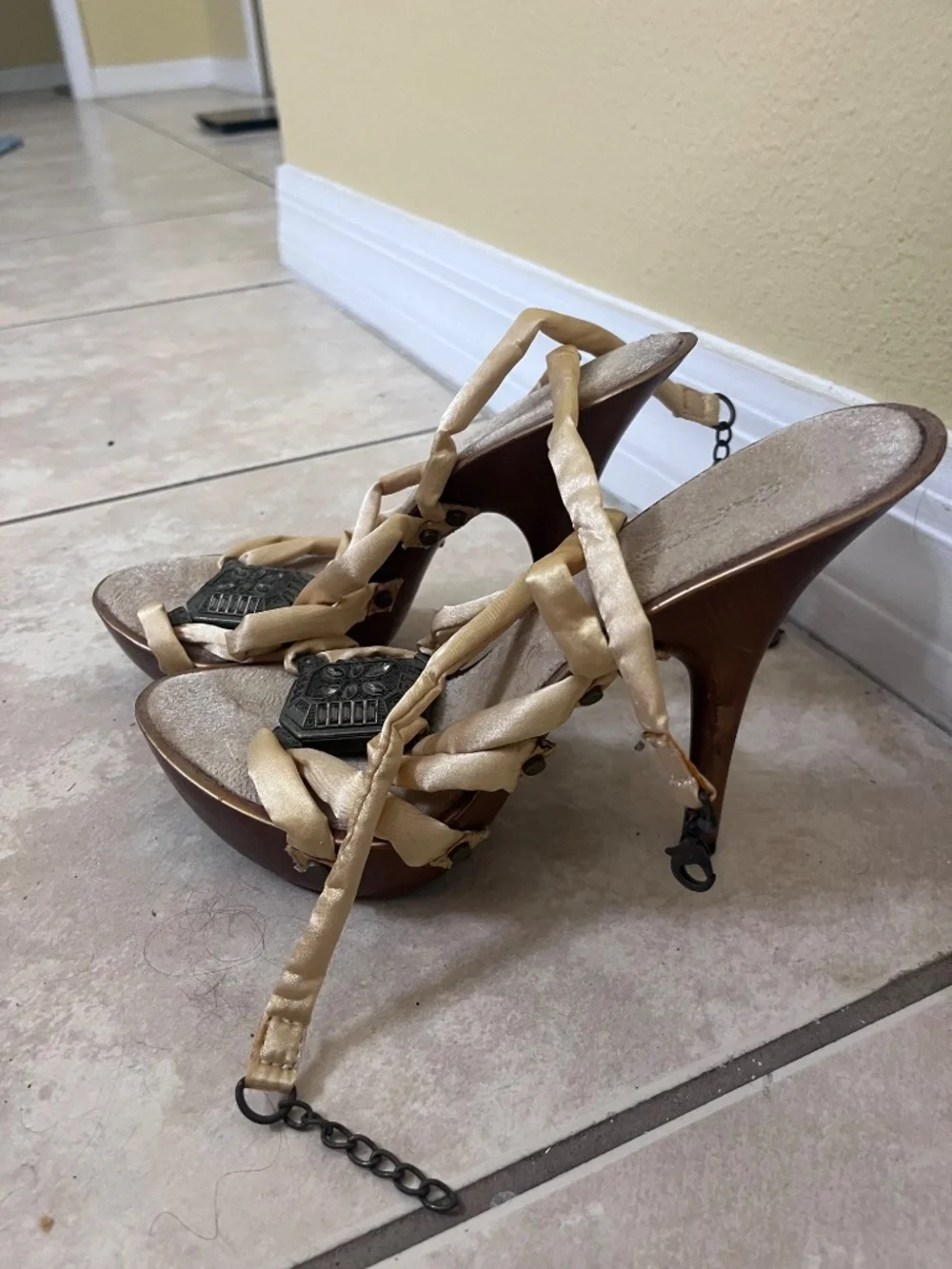 Yellow Spike Heel